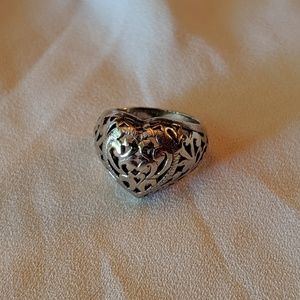 Vintage Sterling Silver Heart Ring
